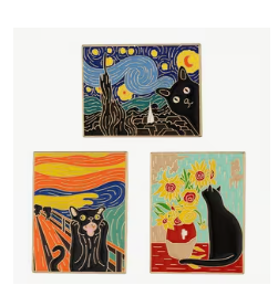 Cats in Art Print Pins