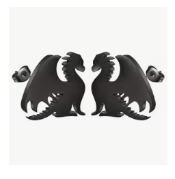 Black Dragons Tiny Earring Studs